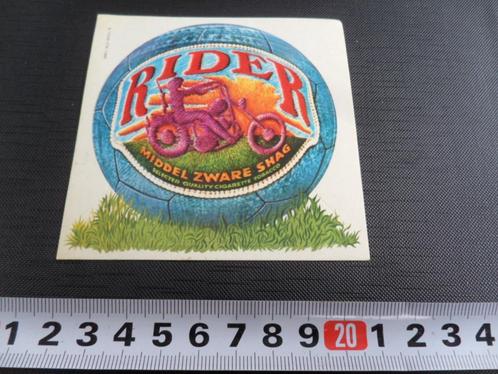 sticker tabak rider middel zware shag jeans bal motor borduu, Verzamelen, Stickers, Zo goed als nieuw, Bedrijf of Vereniging, Ophalen