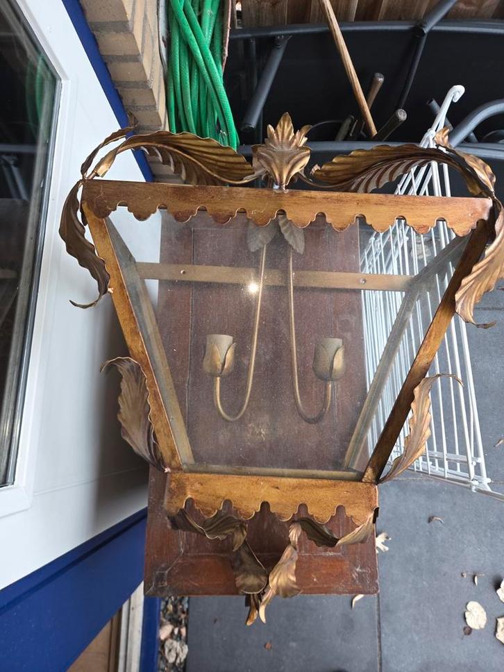 Prachtige messing wandlamp - 80 cm hoog, Huis en Inrichting, Lampen | Kroonluchters, Gebruikt, Ophalen of Verzenden