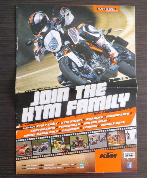 Folderkrant KTM Ready to race street 2012 - model range, Motoren, Handleidingen en Instructieboekjes, Overige merken, Verzenden