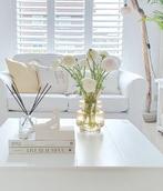 2-zitsbank met witte Ikeahoes, Ophalen, Gebruikt, Tweepersoons, 75 tot 100 cm