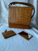 Vintage slangenleren tas en schoenen Blok van Heijst, Sieraden, Tassen en Uiterlijk, Tassen | Damestassen, Ophalen of Verzenden