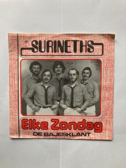 Orgionele vinyl singel van Surineths - elke zondag, Cd's en Dvd's, Vinyl | Nederlandstalig, Gebruikt, Levenslied of Smartlap, Overige formaten