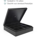 Bredemeijer Theedoos 12 vaks gesloten bamboe zwart, Dtrendingshop@gmail.com, Verzenden, 2103sp, Bredemeijer