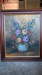 Kleurrijk schilderij op doek van N.Witjes in klassieke lijst, Antiek en Kunst, Ophalen