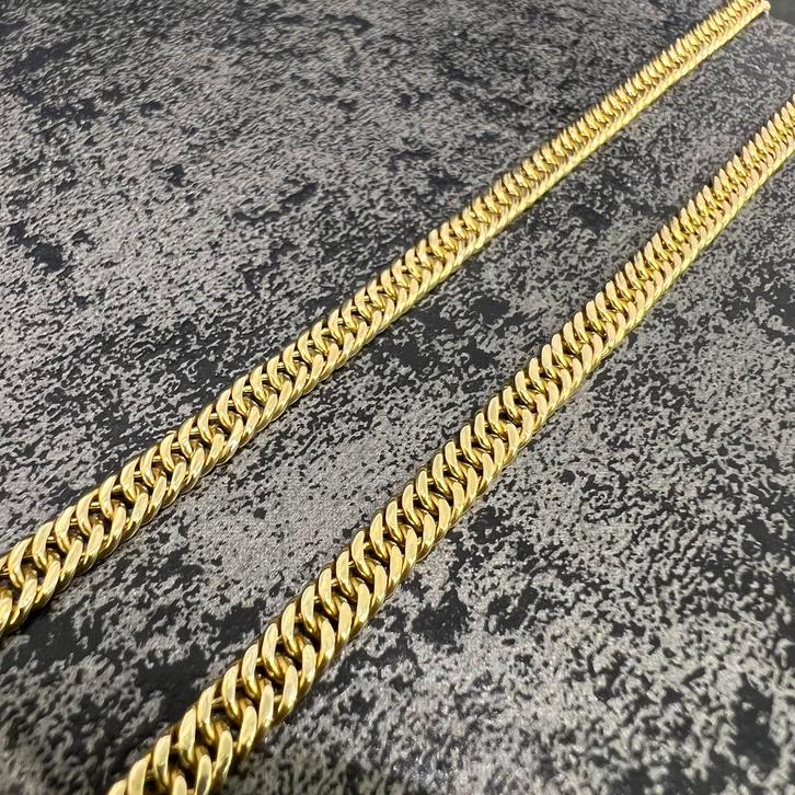 14k gouden ketting gourmet schakel massief cuban, Sieraden, Tassen en Uiterlijk, Kettingen, Nieuw, Goud, Ophalen of Verzenden