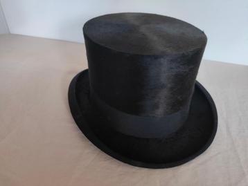 Zeldzame Moleskine antieke hoge hoed A.v.B. Hat Manufactory beschikbaar voor biedingen