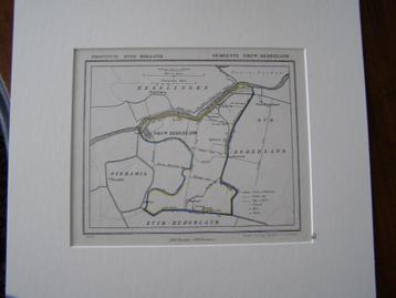 Kuyper landkaartje  uit 1866 gemeente Nieuw Beijerland (Z.H)