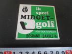 sticker Baarle Nassau  BOSRAND Midget-golf *, Hobby en Vrije tijd, Ophalen, Zo goed als nieuw, Sticker