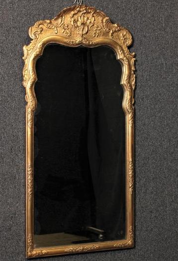 Antiek vergulde spiegel, 19e eeuw.