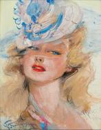 Jean Gabriel Domergue 24*19 "Lilian Harvey", Antiek en Kunst, Ophalen of Verzenden