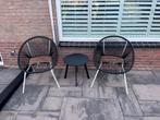 Leuk set voor buiten 2 stoelen en tafeltje, Tuin en Terras, Gebruikt, Ophalen of Verzenden