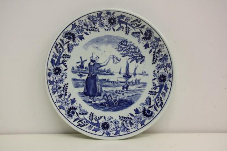 Delfts blauwe bord met meisje in klederdracht. Royal Sphinx., Antiek en Kunst, Antiek | Wandborden en Tegels, Ophalen of Verzenden