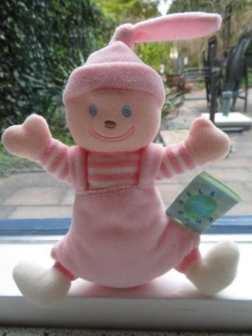 Popje merk Unitoys Knuffel & Co roze velours rammeltje in beschikbaar voor biedingen