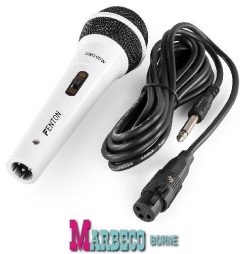Dynamische microfoon vocaal, XLR incl. kabel DM100 Wit, Muziek en Instrumenten, Microfoons, Nieuw, Overige typen, Ophalen of Verzenden