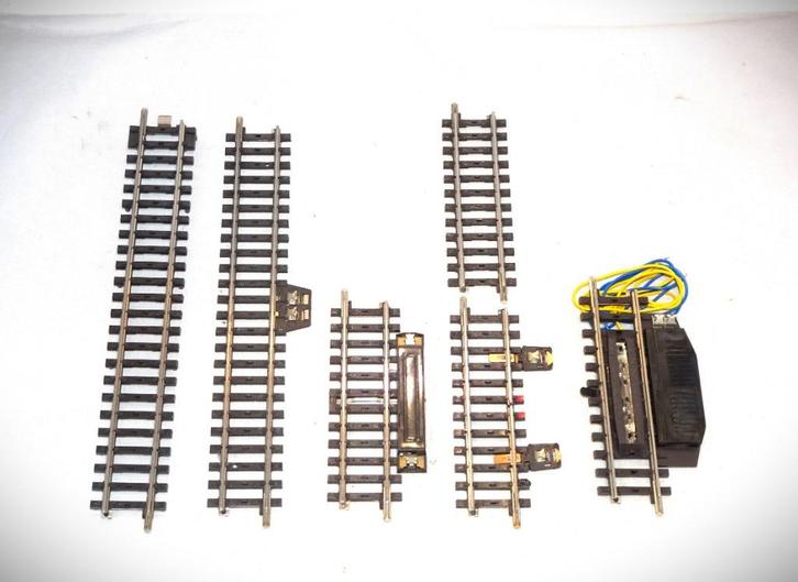 Marklin rechte K-rail 2291-2290-2299-2295-2297, Hobby en Vrije tijd, Modeltreinen | H0, Zo goed als nieuw, Wagon, Wisselstroom