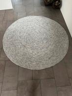 Rond wollen vloerkleed care & fair grijs/wit, Ophalen, 150 tot 200 cm, Rond, Zo goed als nieuw