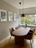 Eetkamer stoelen cognac, Ophalen, Zo goed als nieuw, Bruin