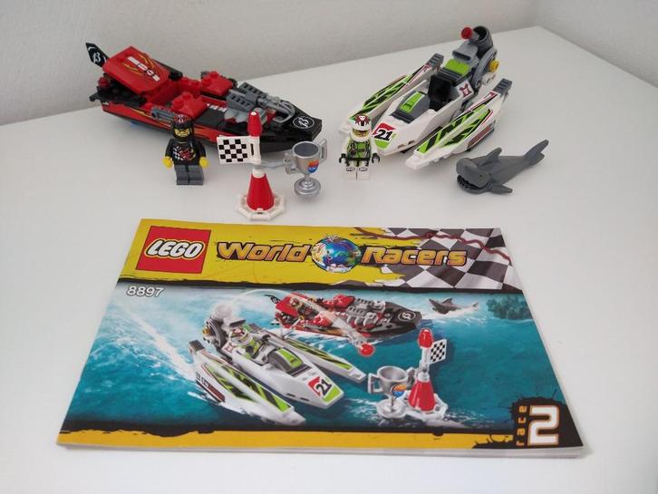 Lego World City Racers 8897 2 grote Speedboten Speed boat, Kinderen en Baby's, Speelgoed | Duplo en Lego, Zo goed als nieuw, Lego