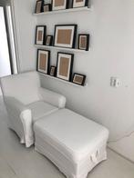 IKEA Ektorp Jennylund fauteuil met bijpassende hocker, Ophalen, Zo goed als nieuw, Eenpersoons, Minder dan 150 cm