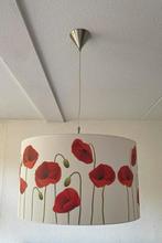 Hanglamp 60 x 35 rond klaproos rvs plafondkap en fitting, Ophalen, Zo goed als nieuw