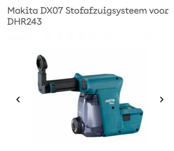 Makita dx07 stofzuigsysteem, Doe-het-zelf en Verbouw, Gereedschap | Boormachines, Nieuw, Boor- en/of Breekhamer, 600 watt of meer