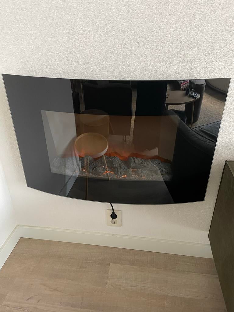 Sfeervolle elektrische haard - 90x56 cm, Ophalen, Gebruikt, Hangende haard, Elektrische haard