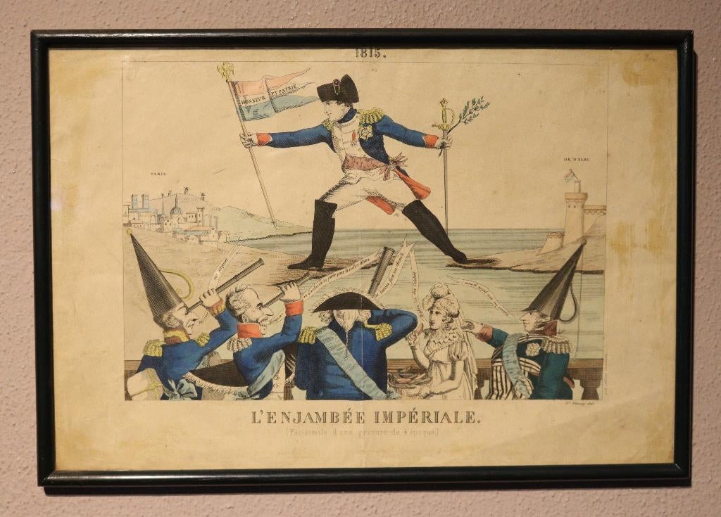Antieke prent van Napoleon, Antiek en Kunst, Kunst | Overige Kunst, Ophalen of Verzenden