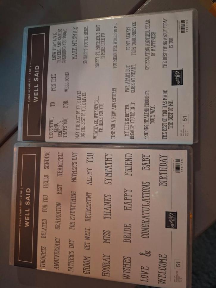 Stempelset en snijmallen - Well Said, Hobby en Vrije tijd, Scrapbooking, Zo goed als nieuw, Overige typen, Overige merken, Ophalen of Verzenden