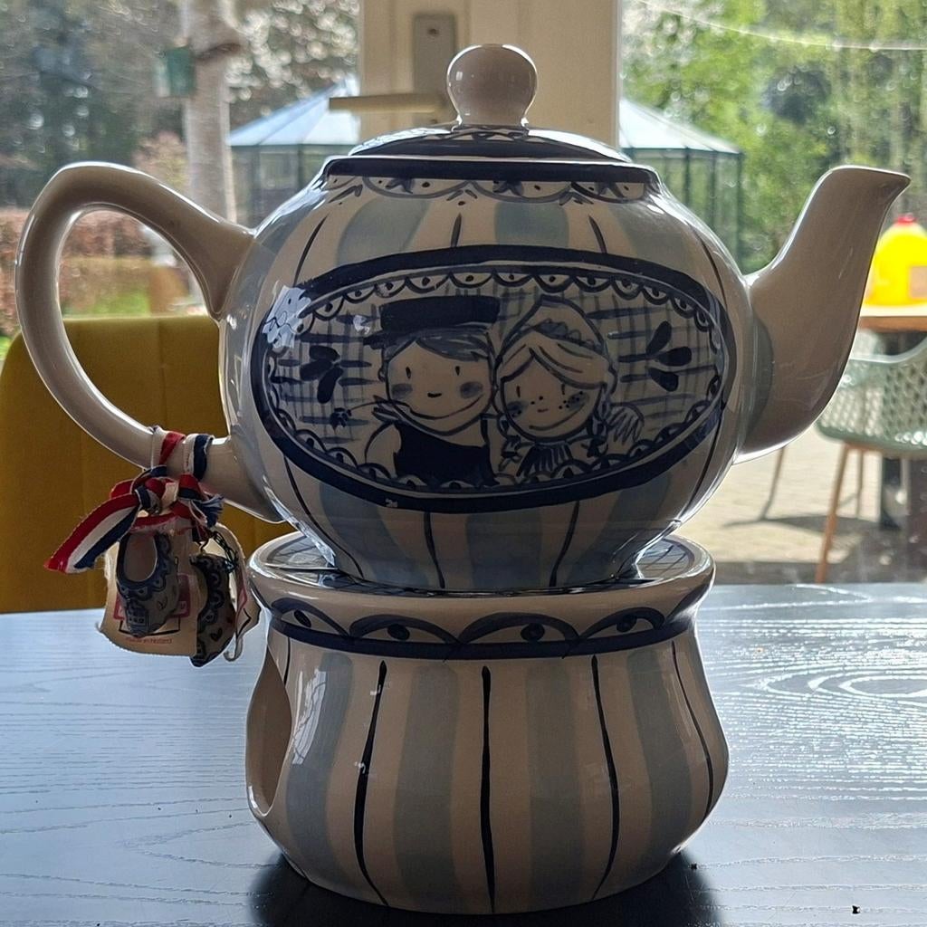 Theepot met theelichthouder - Delfs Blond, Ophalen, Blond Amsterdam, Keramiek, Overige typen