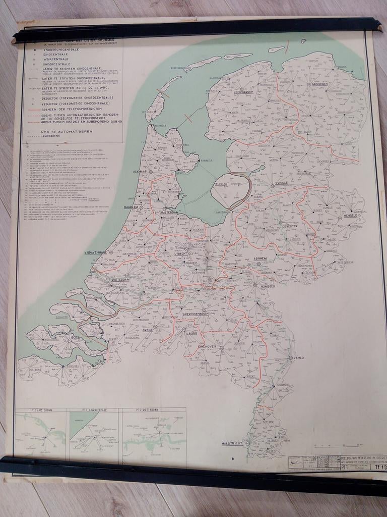 Telefoonkaart Nederland PTT 1960, Ophalen of Verzenden, A1 t/m A3, Overige onderwerpen, Rechthoekig Staand
