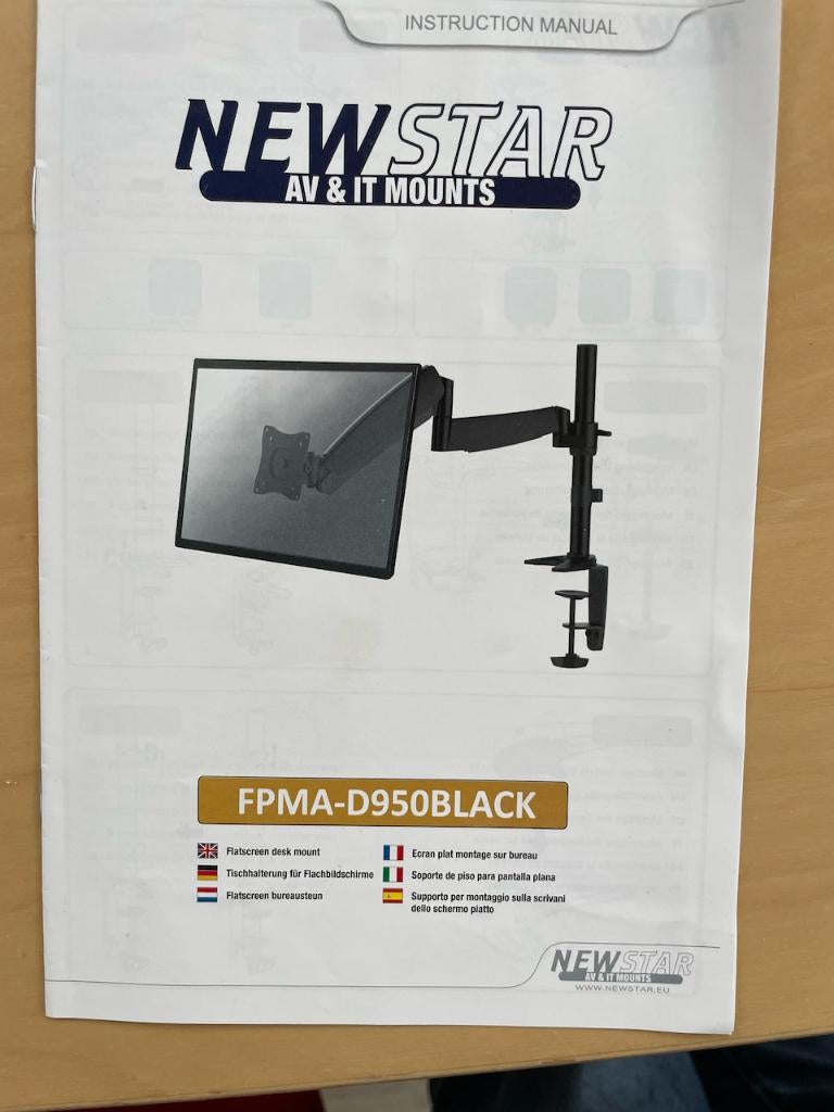 Newstart monitorarm FPMA-D950 Black, Ophalen of Verzenden
