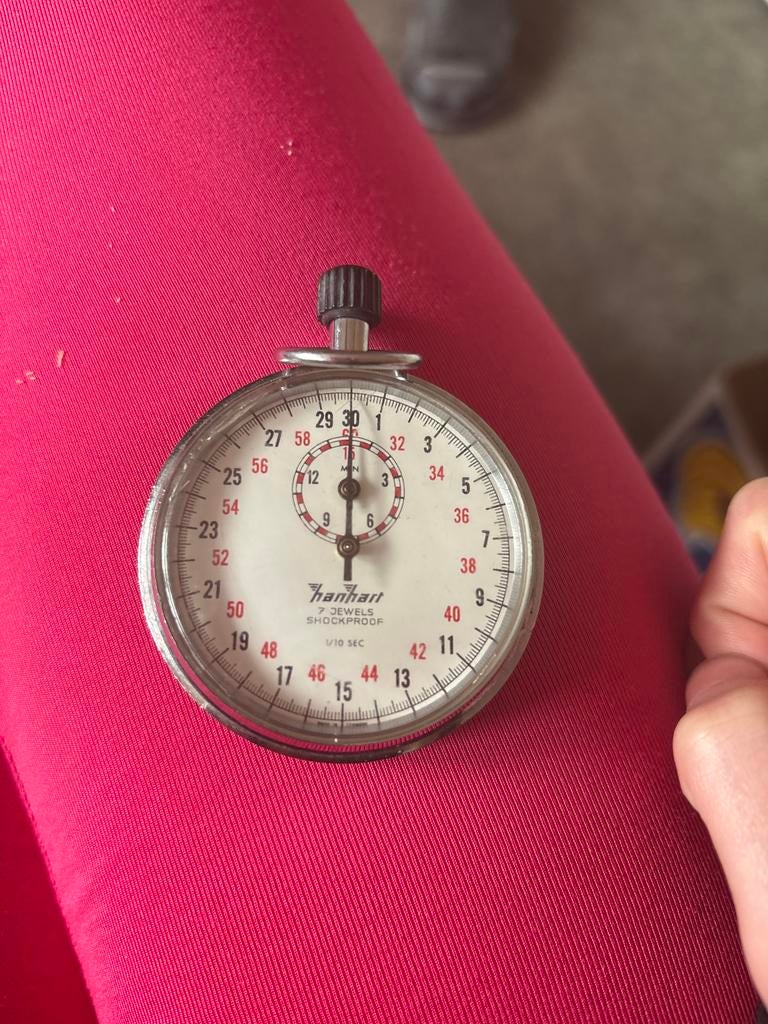 Hanhart stopwatch, Sieraden, Tassen en Uiterlijk, Horloges | Heren, Overige merken, Zakhorloge, Gebruikt, Ophalen of Verzenden