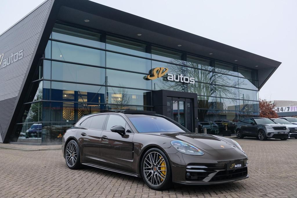 Porsche Panamera Sport Turismo 4.0 V8 Turbo S 700pk E-Hybrid, Auto's, Porsche, Automaat, Gebruikt, Bruin, Vierwielaandrijving