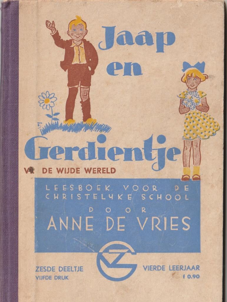 Jaap en gerdientje de wijde wereld heel oud schoolboekje, Ophalen of Verzenden, Fictie algemeen