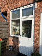 Houten kozijn met deur B 1.80 H 2.75, Gebruikt, Ophalen of Verzenden, Buitendeur, Hout