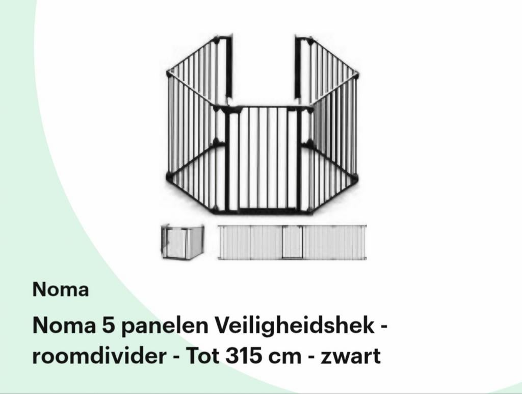 Noma 5-Panelen Veiligheidshek, Ophalen of Verzenden, Metaal of IJzer, 115 cm of meer