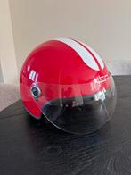 Rode LEM scooterhelm met vizier - Maat M, Fietsen en Brommers, Brommerhelmen, Ophalen, Gebruikt, Medium