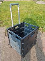 Opvouwbare boodschappen trolley vouw krat op wielen vouwkrat, Ophalen, 40 tot 60 cm, Opvouwbaar, Minder dan 35 cm