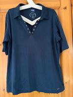 Polo blauw vhals via appia due 44 krt mouw oto 58 lengte 69, Kleding | Dames, Ophalen of Verzenden, Zo goed als nieuw, Maat 42/44 (L)