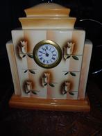 Aardewerk klok met bloemdecor, Antiek en Kunst, Antiek | Klokken, Ophalen