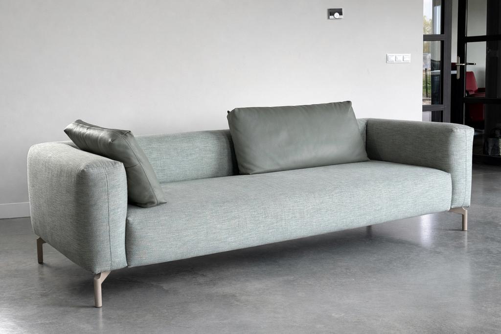 Leolux Pode Ziggy  lounge bank - Als Nieuw /Groen 261cm