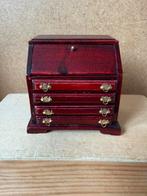 Bureau - hxbxd 7.9x7.9x4.8cm - hout, Verzamelen, Poppenhuizen en Toebehoren, Ophalen of Verzenden, Zo goed als nieuw, Poppenhuis