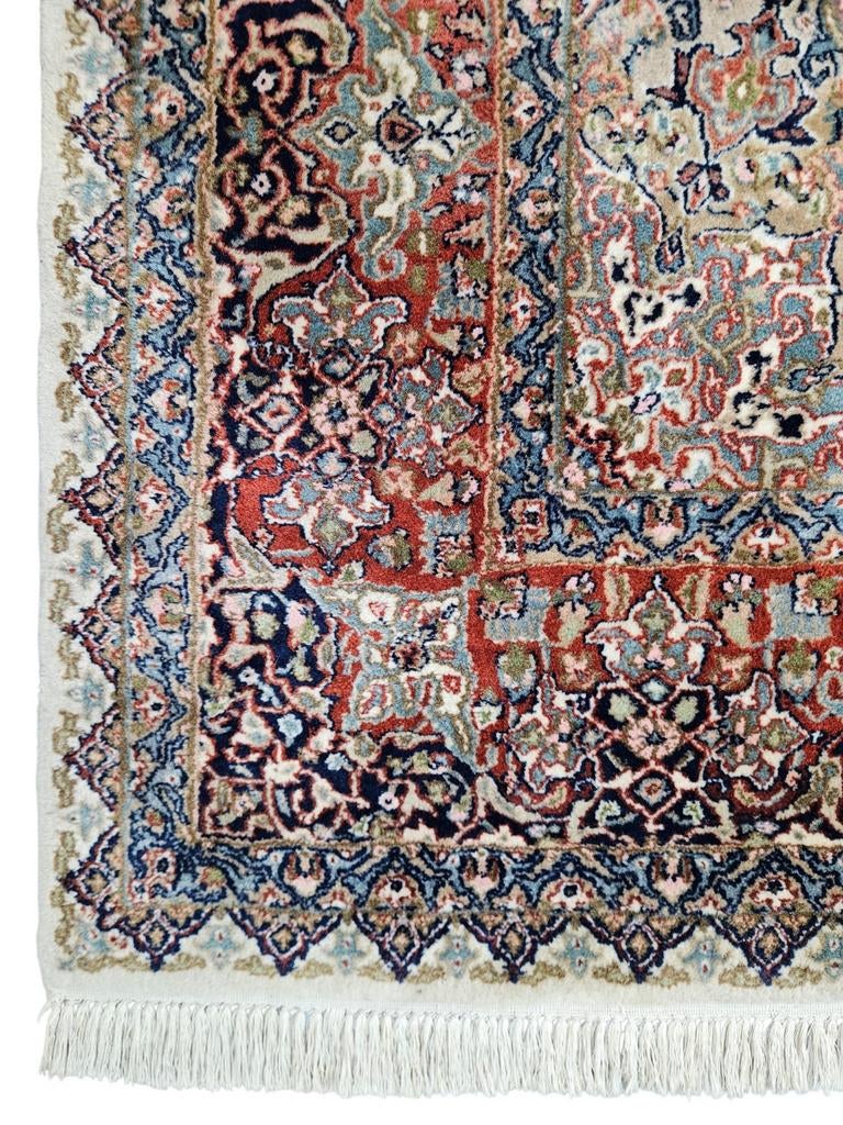 Handgeknoopt oosters wol Tabriz tapijt medallion 198x255cm, Persian Perzisch vintage oosters hype, 150 tot 200 cm, 200 cm of meer