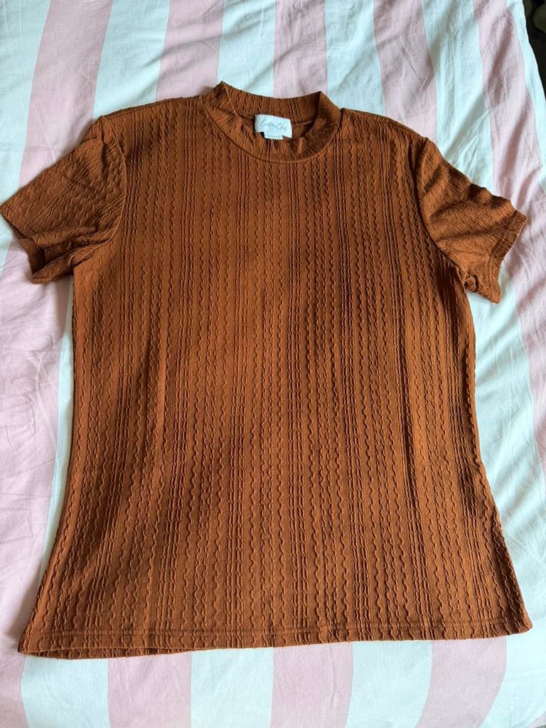 Shirt roestbruin mt L/XL Cotton Club, Bruin, Maat 42/44 (L), Ophalen of Verzenden, Zo goed als nieuw