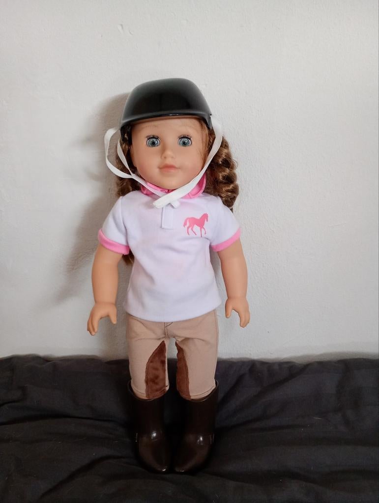 Pop met paardrij outfit en helm, Ophalen of Verzenden, Gebruikt, Overige typen