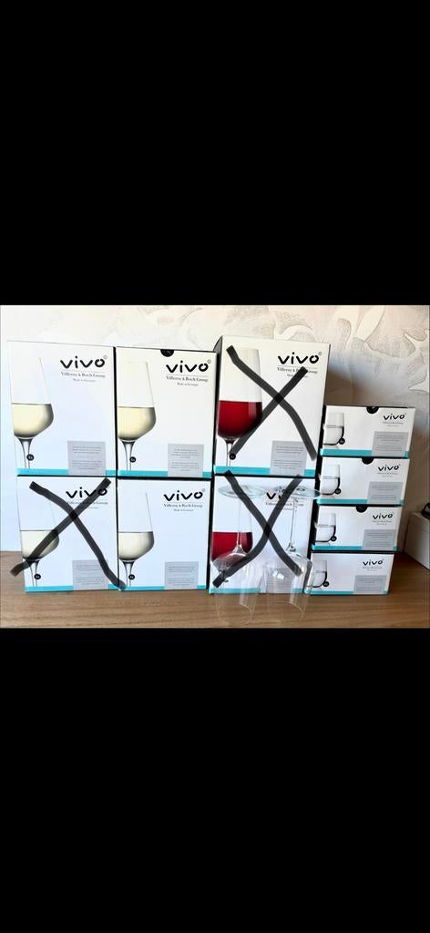 Villeroy & boch (Vivo glazen, Ophalen, Glas of Glazen, Nieuw, Glas