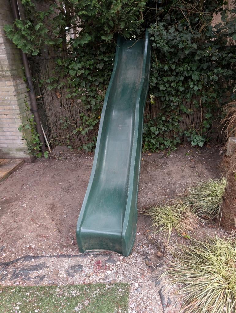 Groene glijbaan, Kinderen en Baby's, Speelgoed | Buiten | Speeltoestellen, Ophalen, Gebruikt, Glijbaan