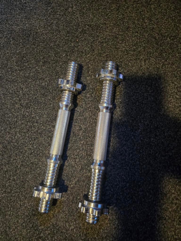 2 stangen  dumbels, Ophalen of Verzenden, Zo goed als nieuw, Crosstrainer