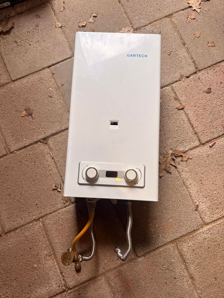 Gartech Propaan Geiser, Doe-het-zelf en Verbouw, Geiser, Ophalen of Verzenden, Minder dan 20 liter, Propaan of Butaan