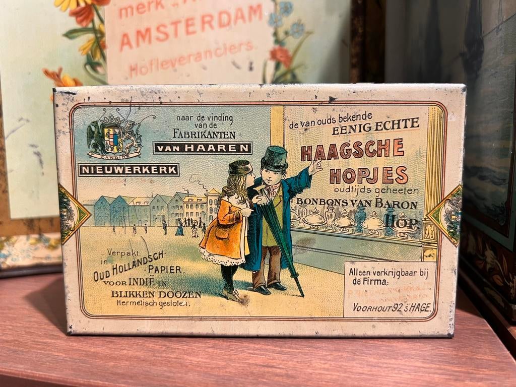 Haagsche hopjes blikje, Verzamelen, Ophalen of Verzenden, Gebruikt, Overige